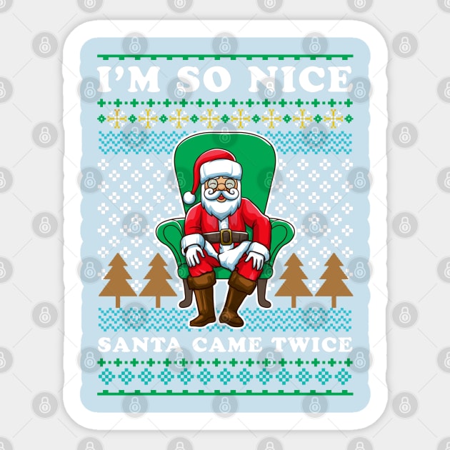 Santa Ugly Christmas Sweater Funny Humor Sticker by creative
